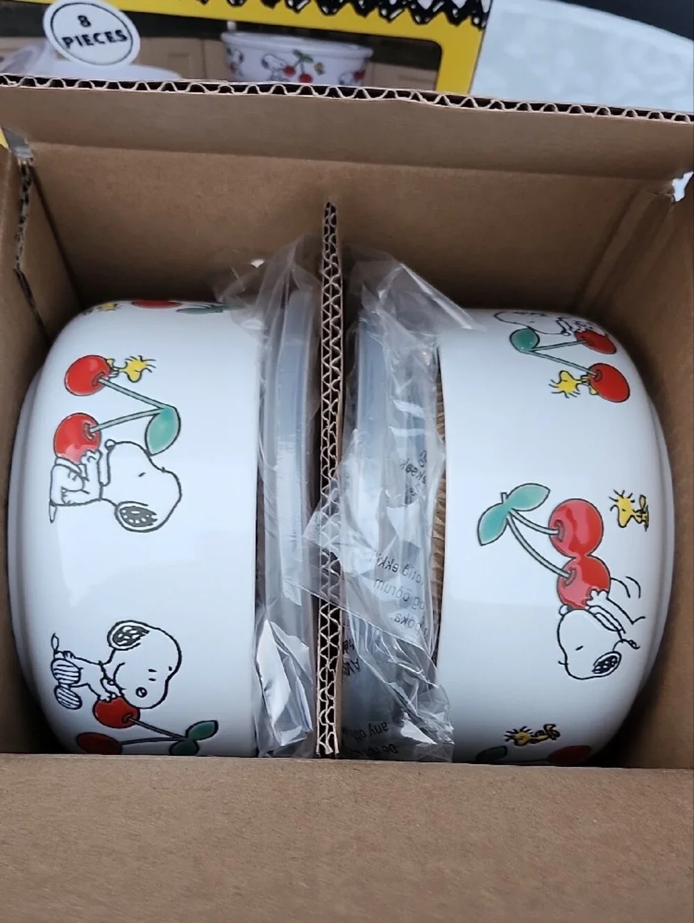 Peanuts Ceramic Food Storage Bowls